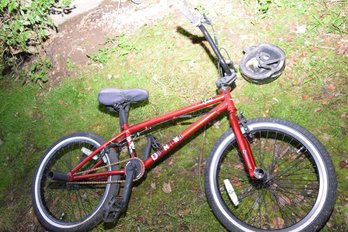 20.5in Red Haro Bikes 78 Downtown Youth Bicycle, Small Bike Helmet With Padded Seat And