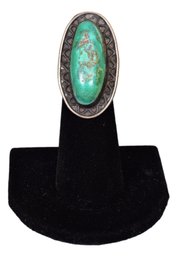 Sterling Silver Turquoise Ring (Size 4.25)