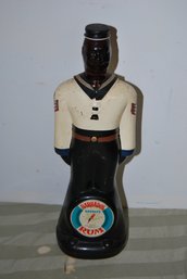 Vintage Doorly's Rum Sailor Advertising Bottle .