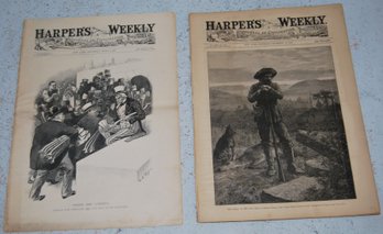 Two Issues Of Harpers Weekly.