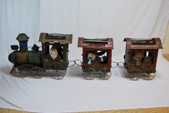 Vintage Metal Christmas Train