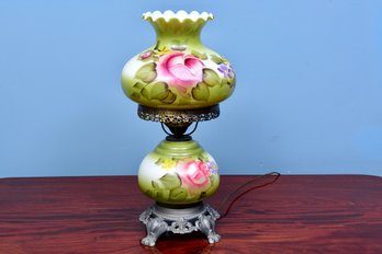 Gone With The Wind Style Hurricane Hand Painted Two Way Lamp