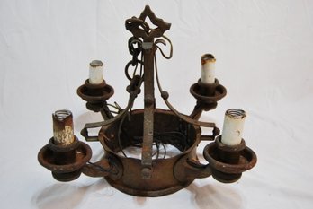 Antique Wrought Iron Chandelier