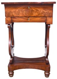 Antique Victorian Walnut Sewing Cabinet / Desk