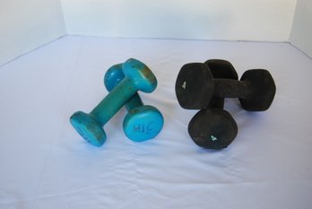 2 Sets Of Dumbbells 1 3lb Set, 1 4 Lb Set