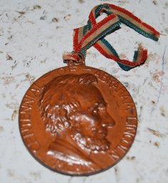 1909 Abraham Lincoln Centennial Medal With Original Ribbon