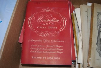 The Metropolitan Opera House 1930's And 1940's Programs