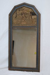 Antique/ French Mirror With Needlepoint Top