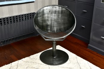 Industrial Alien Chair By House Bound In Grey Metal (RETAIL $521)