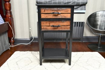 Two Drawer Wooden Side Table