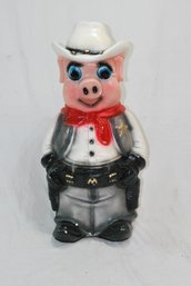 Vintage Two Foot Tall Sheriff Piggy Bank