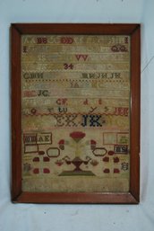 Framed Antique Sampler