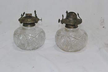 Pair Of Vintage Oil Lamps