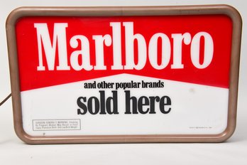 Vintage Marlboro Lighted Advertising Sign By Process Displays Inc.