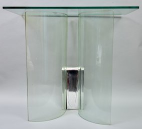 Three Piece Glass Console Table