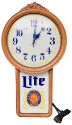 Miller Lite Beer Lighted Wall Clock Sign