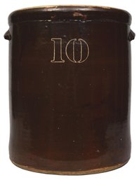 Vintage Ten Gallon Stoneware Glazed Moonshine Jug
