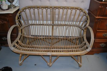 Vintage Rattan Settee