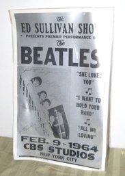 1964 Beatles Ed Sullivan Show Poster Possibility Reproduction