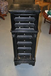 Large Black Painted Jewelry Box