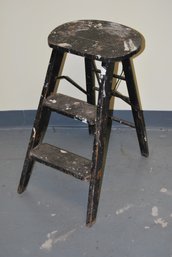 Vintage Distressed Folding Stool