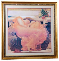 Flaming June By Frederic Leighton Framed Print