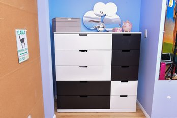 Ikea Nordli Black And White Ten Drawer Modern Dresser