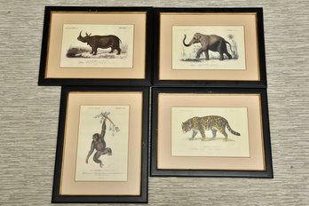 Set Of Four Animal Themed Framed Prints