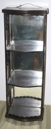 Vintage Mirrored Back Hanging Wood Shelf