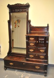 RARE Circa 1900 Gentlrman's Valet Or Side-By-Side Dresser