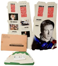 Clear & Present Danger Harrison Ford Standee Movie Display Cardboard Movie Promo (NEVER DISPLAYED)