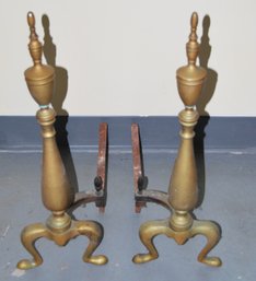 Early 1900's Brass Andirons
