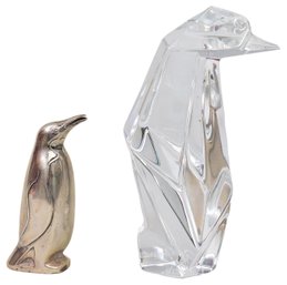Baccarat Crystal Penguin And David Anderson Norway Sterling Penguin