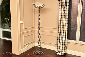 Metal Branch Tree Floor Lamp With Three Way Lighting