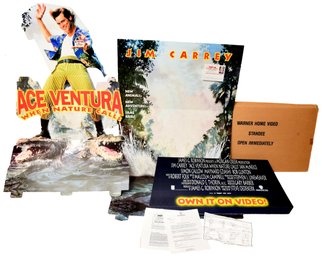 Ace Ventura Jim Carrey Standee Movie Display Cardboard Movie Promo (NEVER DISPLAYED)