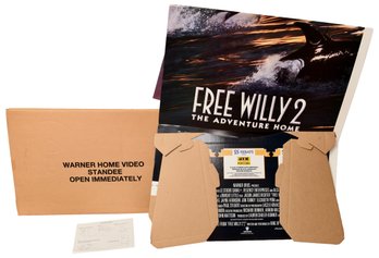 Free Willy 2 The Adventure Home Standee Movie Display Cardboard Movie Promo (NEVER DISPLAYED)