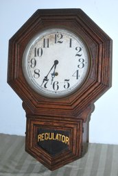 Early 1900 Sessions Oak Regulator Clock In AS FOUND CONDITION
