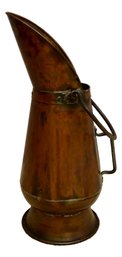 Copper Scuttle Bucket With Iron Handles