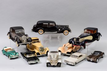 Collection Of Ten Plastic Scale Model Cars
