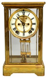 Ansonia Clock Co. Brass Carriage Table Clock
