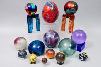Collection Of 16 Decorative Glass Spheres