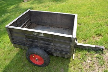 Well-Made Lawn Tractor Trailer By Rubbermaid