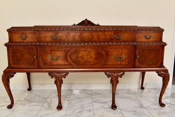 Stunning Chippendale Style Carved Mahogany Buffet Sideboard Made In Grand Rapids, Michigan