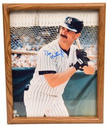 Framed Autographed Don Mattingly Photograph