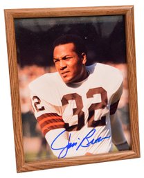Framed Autographed Jim Brown Photograph