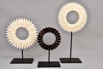 Set Of Three Decorative Starburst Sculptures