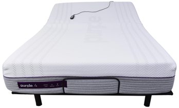 Purple 4 Hybrid Premier Queen Size Prime Mattress On Adjustable Power Base (RETAIL PRICE PAID IN 11/21 $3,588)