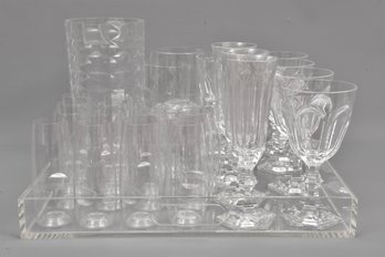 Govino Collection Of Polymer BPA Free Glasses, Mario Luca Giusti Acrylic Glasses And Acrylic Serving Tray