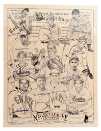 Negro League Legends Signed Artist Proof R. Michael Armstrong Numbered 215/500 Poster
