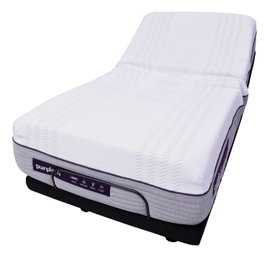 Purple 4 Hybrid Premier Twin Size Mattress With Power Head And Foot Base (PURCHASED IN 8/22 FOR $2,699)